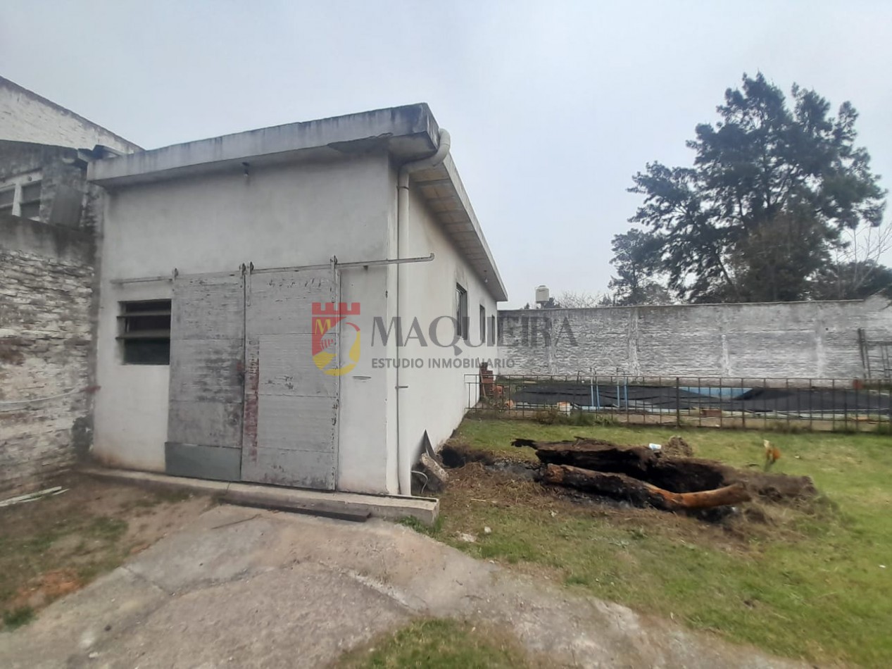 GALPON de 15x5 EN VENTA EN LOTE 20X55-ADEMAS TIENE IMPORTANTE VIVIENDA+QUINCHO+DPTO.DE 2AMB Y PQUE. C PILETA