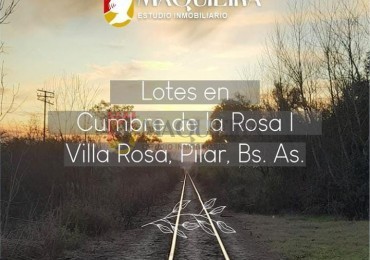 LOTES EN VILLA ROSA -FINANCIACION-PILAR 300MTS2-ESCRITURA INMEDIATA